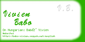 vivien babo business card